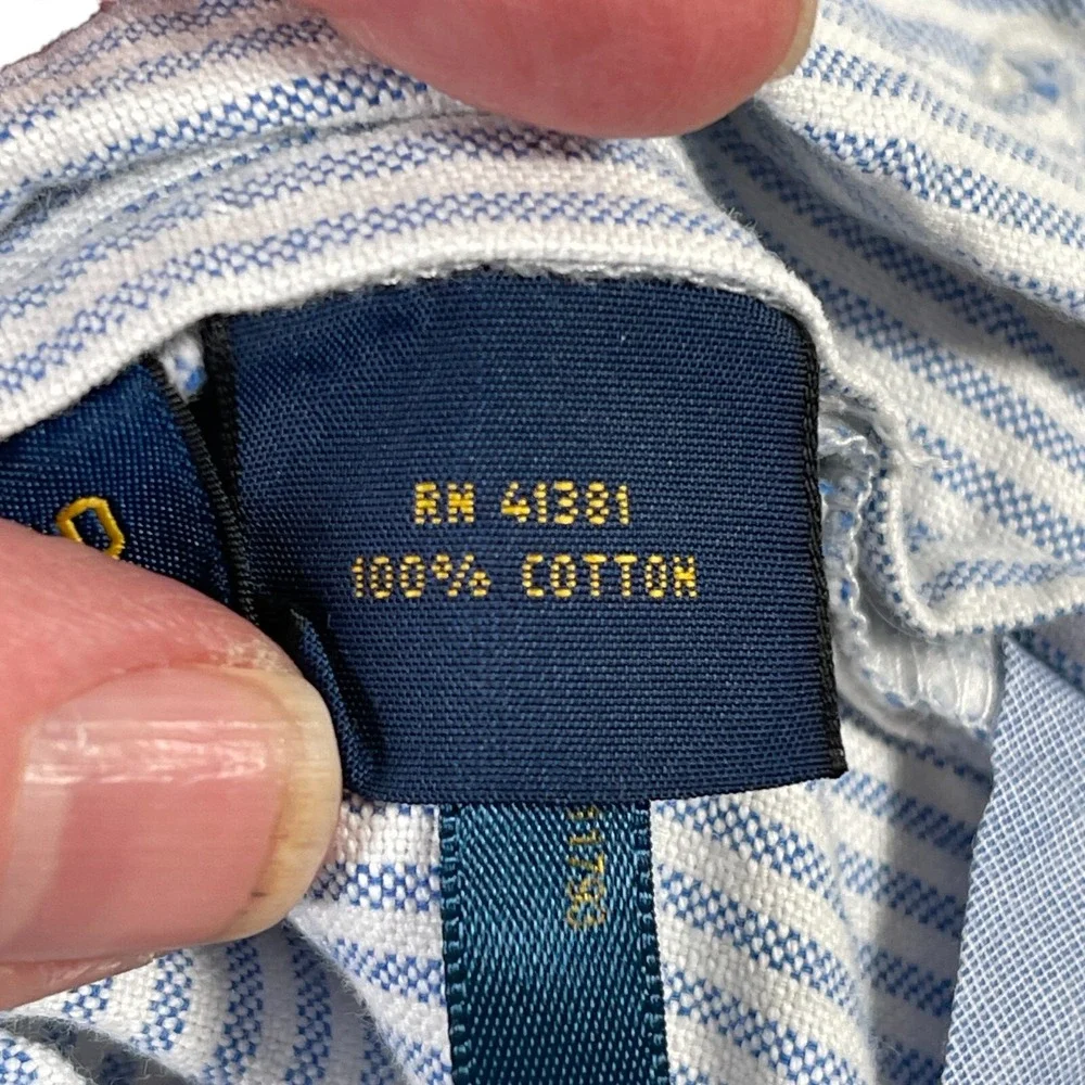 Polo Ralph‎ Lauren Shorts Mens 40 Blue White Striped Classic Fit Preppy Coastal